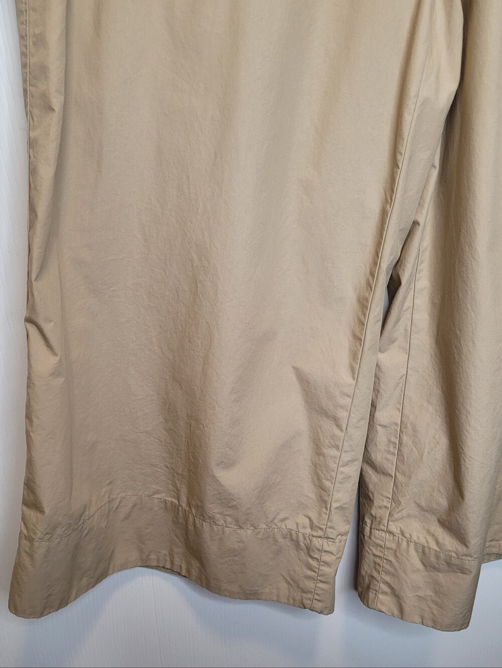 Banana Republic Wide Leg Cropped Cotton Poplin Pull On Pants XL Khaki NEW - Picture 4 of 7